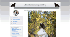 Desktop Screenshot of amerikancockerspanielit.com